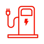 Pictogramme borne de recharge sur socle